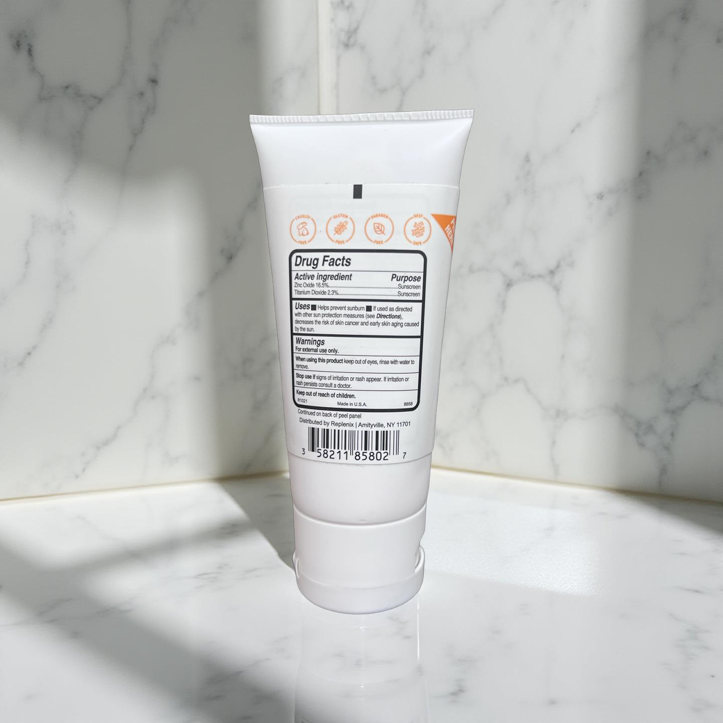 Replenix Sheer Physical Sunscreen Cream SPF 50+ Broad Spectrum 2 oz