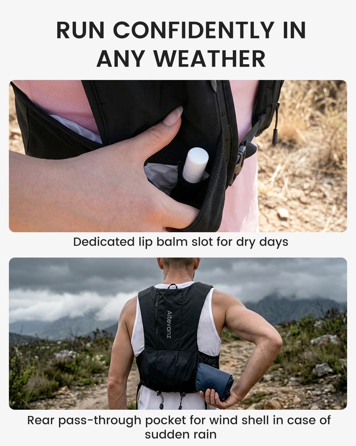 10L Hydration Vest Running Backpack Ultralight Trail Pack Flask