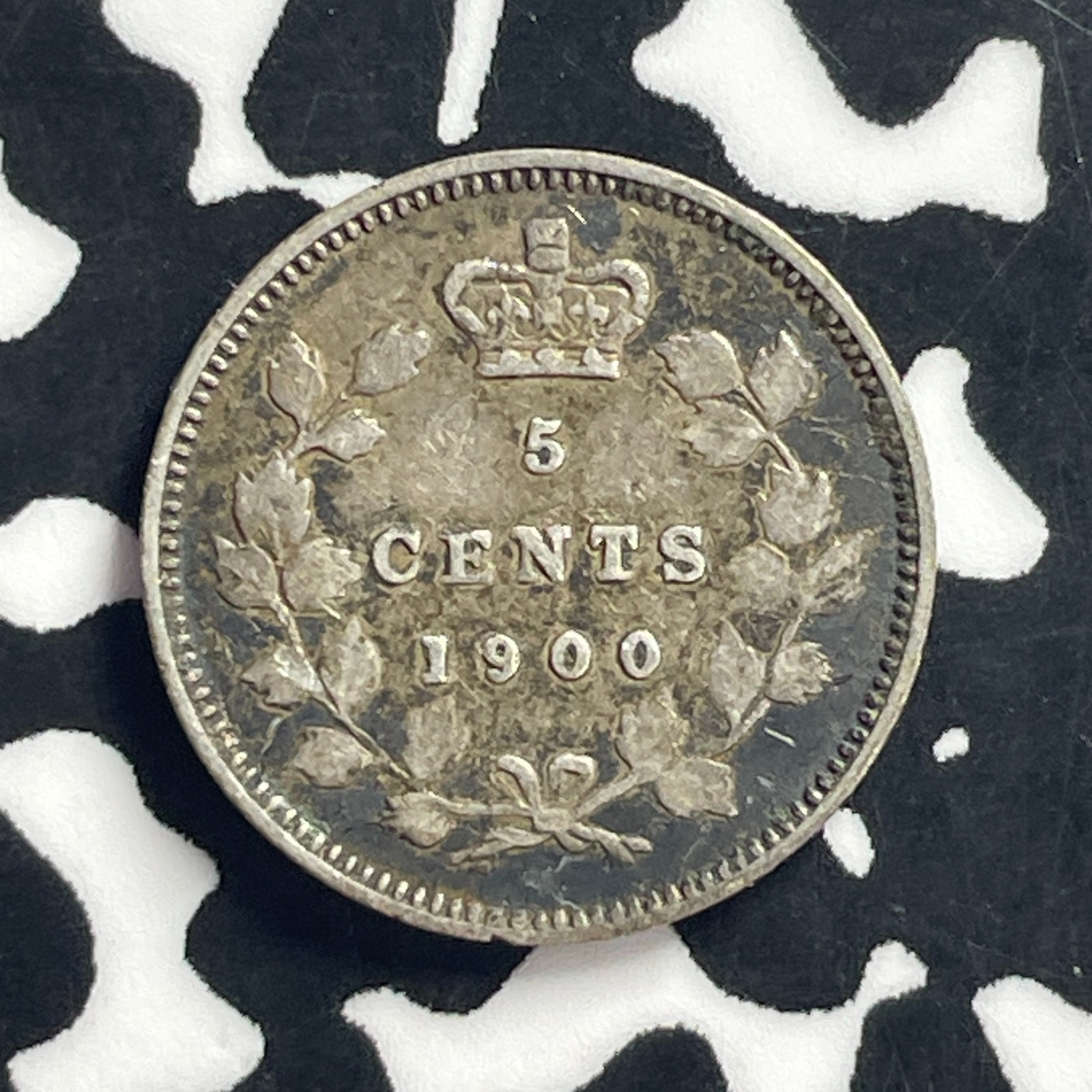 1900 Canada 5 Cents Lot#C2278 Silver!
