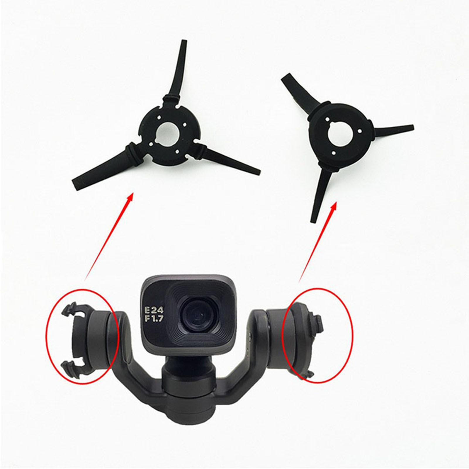 For DJI Mini 3/Mini 3 PRO Gimbal Rubber Cushion Shock Absorbing Ball (3+4 holes)