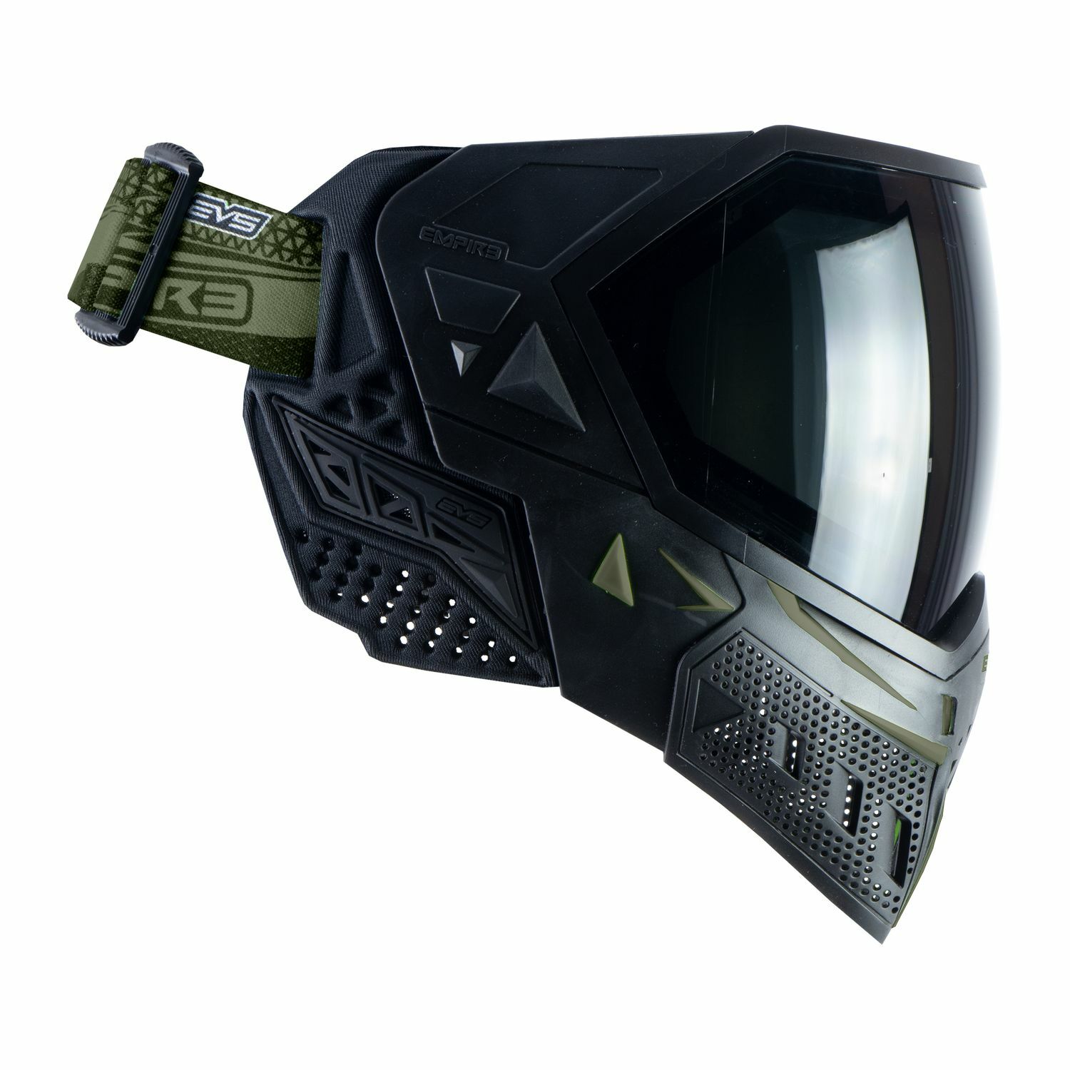 Empire EVS Mask - Black / Olive - W/ Thermal Clear & Ninja Lens - Paintball