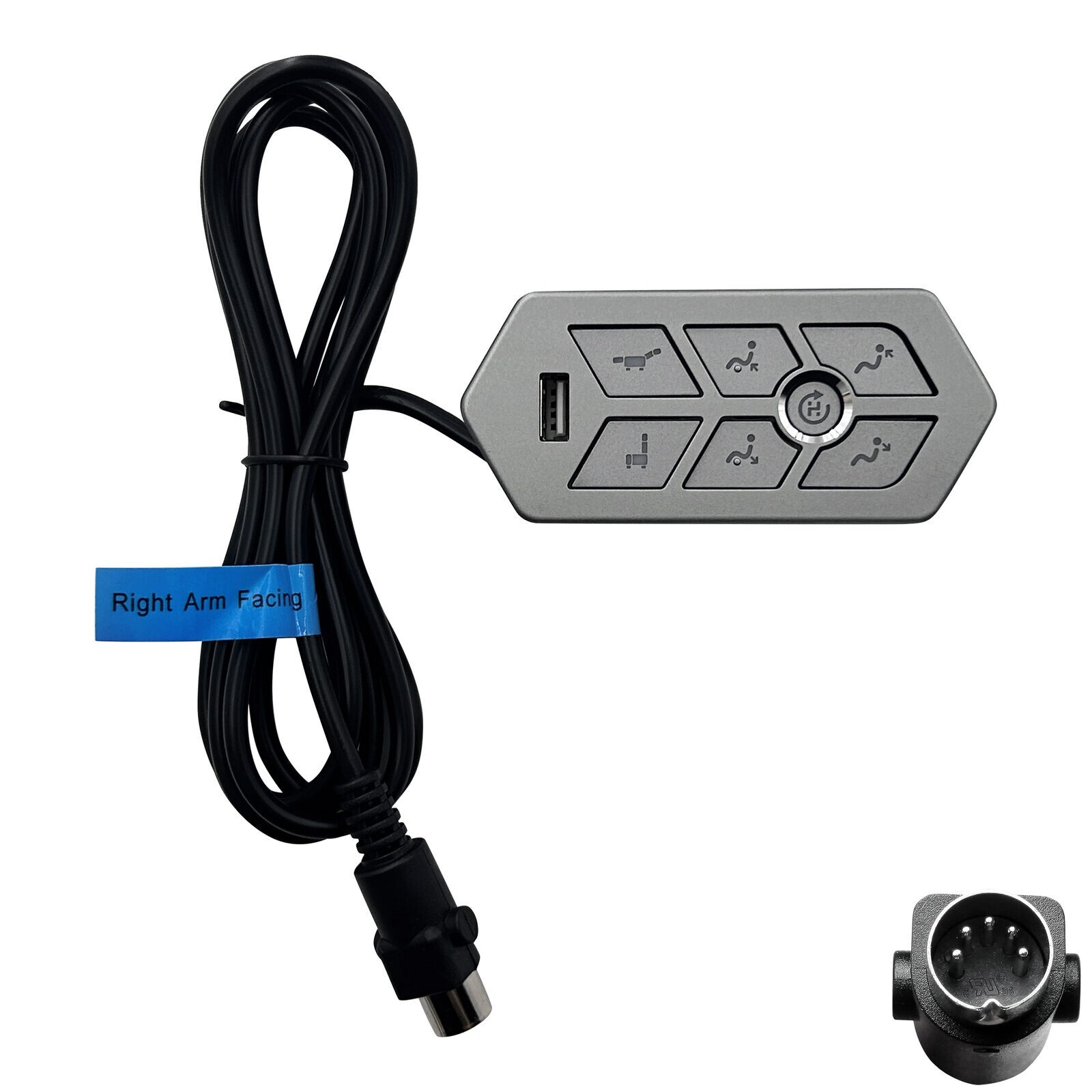 Recliner Emomo TRGIN 7 Button 5 Pin Switch Hand Control Replacement with USB