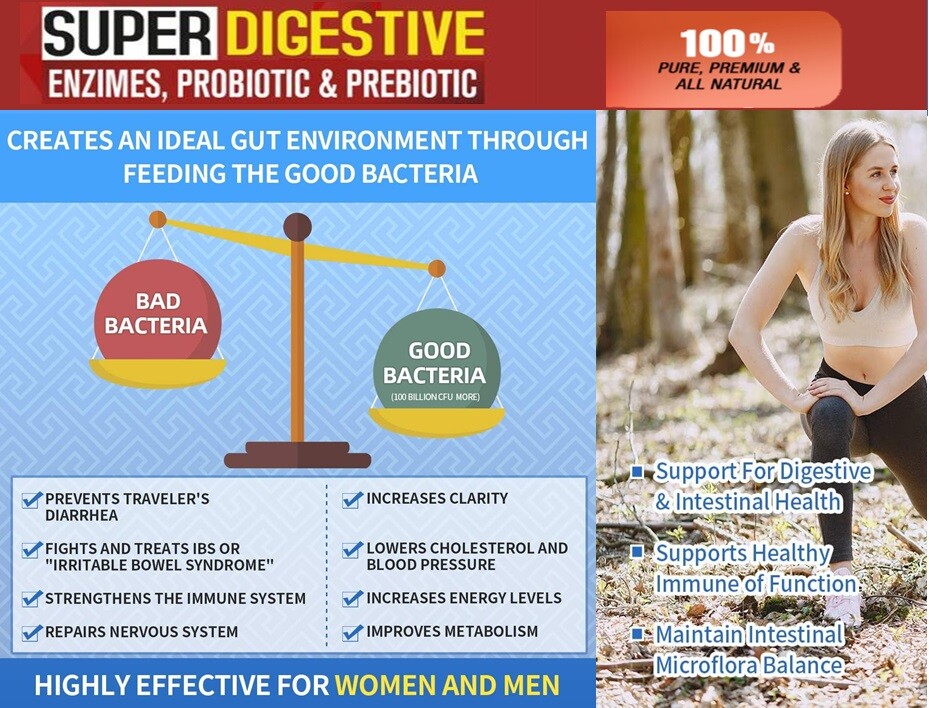 Probiotics 100 Billion CFU Potency Digestive Immune Health 100 Capsules DIGESTIV