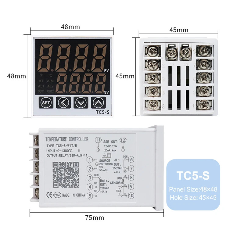 Digital Temperature Controller Universal Input Double Output PID Control Series