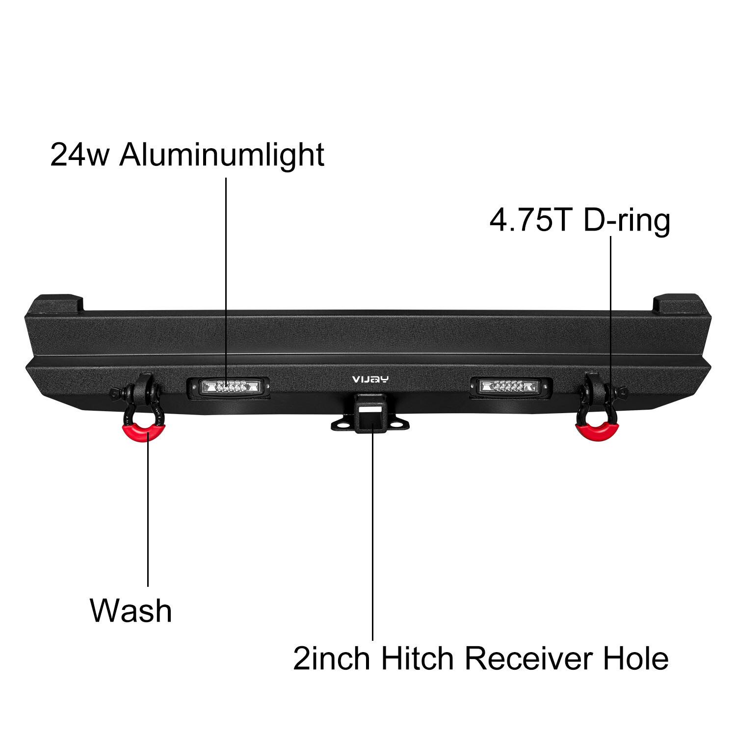 Steel Front or Rear Bumpers w/Winch Plate and Lights For Jeep Cherokee XJ 84-01