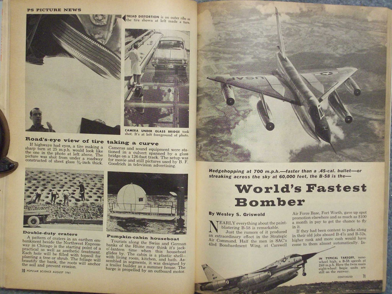 1961 POPULAR SCIENCE AUGUST VOL 179 NO 2 SECRET SERVICE GAS FLAME LIFTS HOT AIR