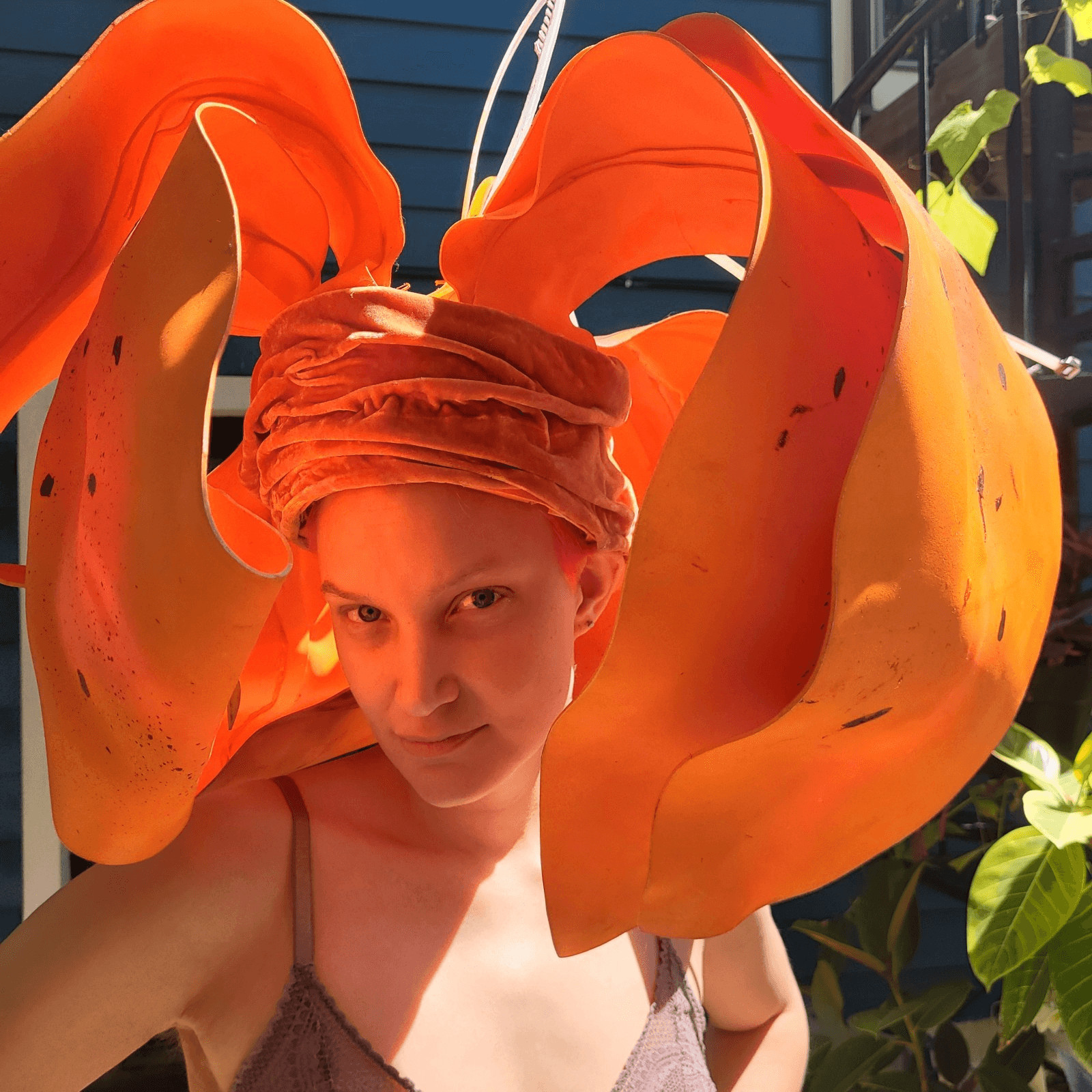Handmade Brebitz Studios Large Tiger Lily Headpiece Haloween