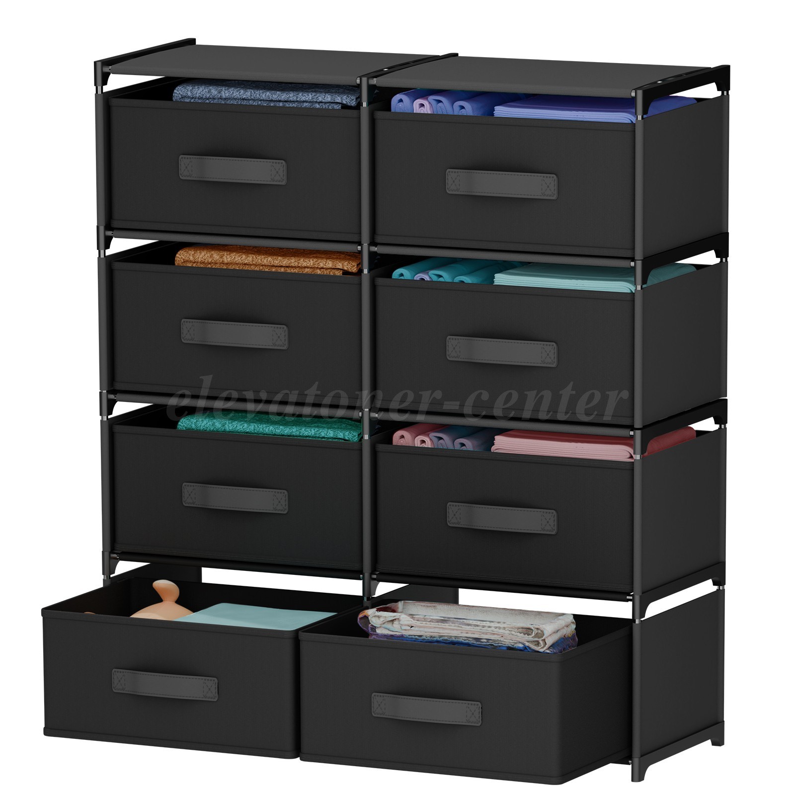 Non-Woven Fabric Multi-Functional Storage Cabinet, Double Row 8-Drawer