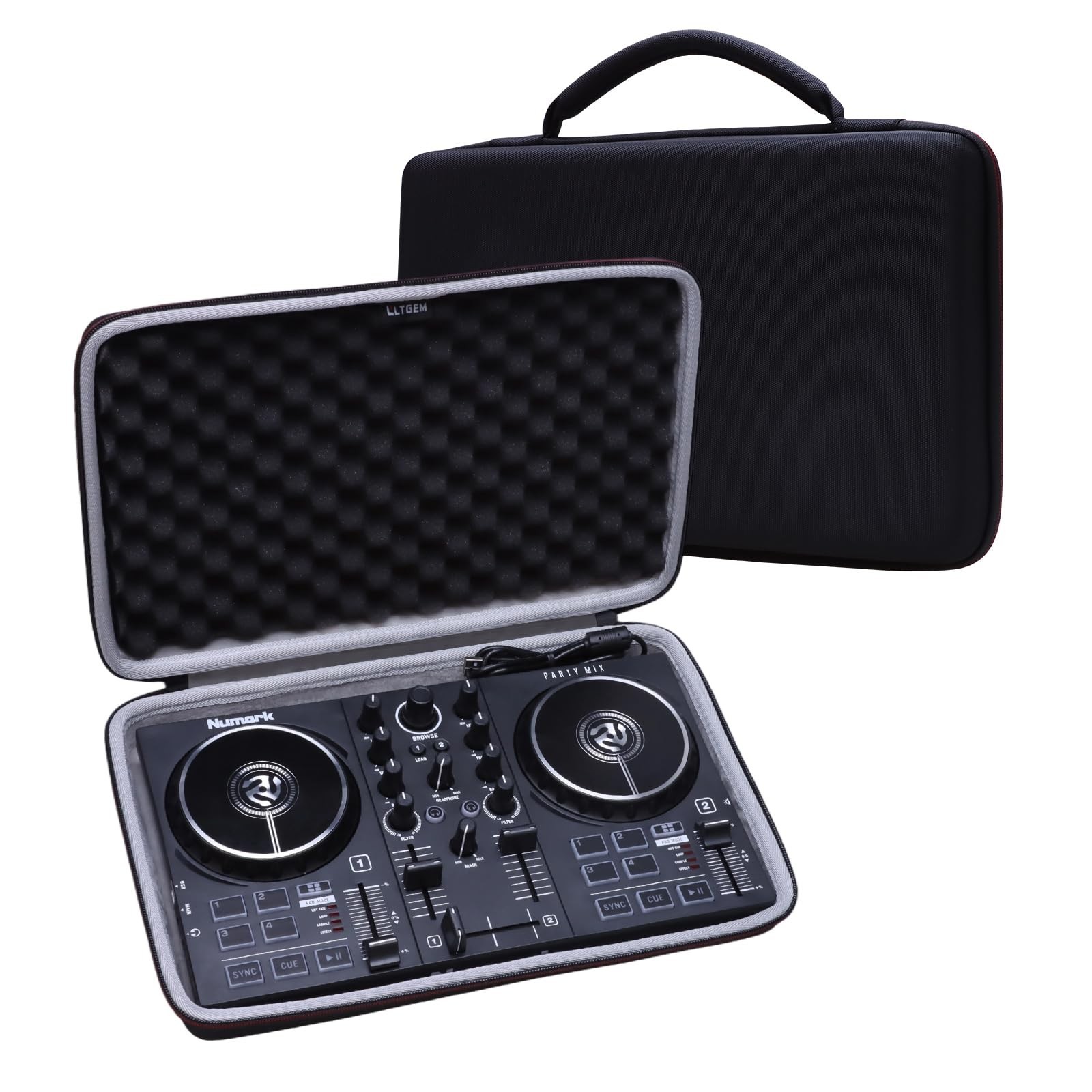 LTGEM DJ Mixer Case for Numark Party Mix II or Hercules DJControl Mix Ultra D...