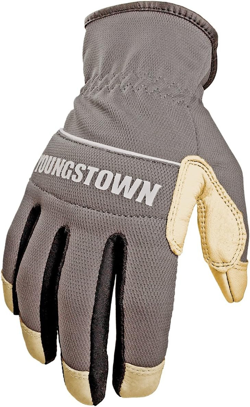 Youngstown Glove 12-3180-70-L Hybrid plus Performance Glove, Large, Gray