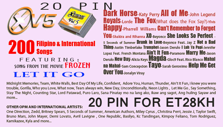 MAGIC SING ONSTAGE XTREME VOL5. TAGALOG 15 FOR ET28KH SONGCHIP TAGALOG/ENGLISH