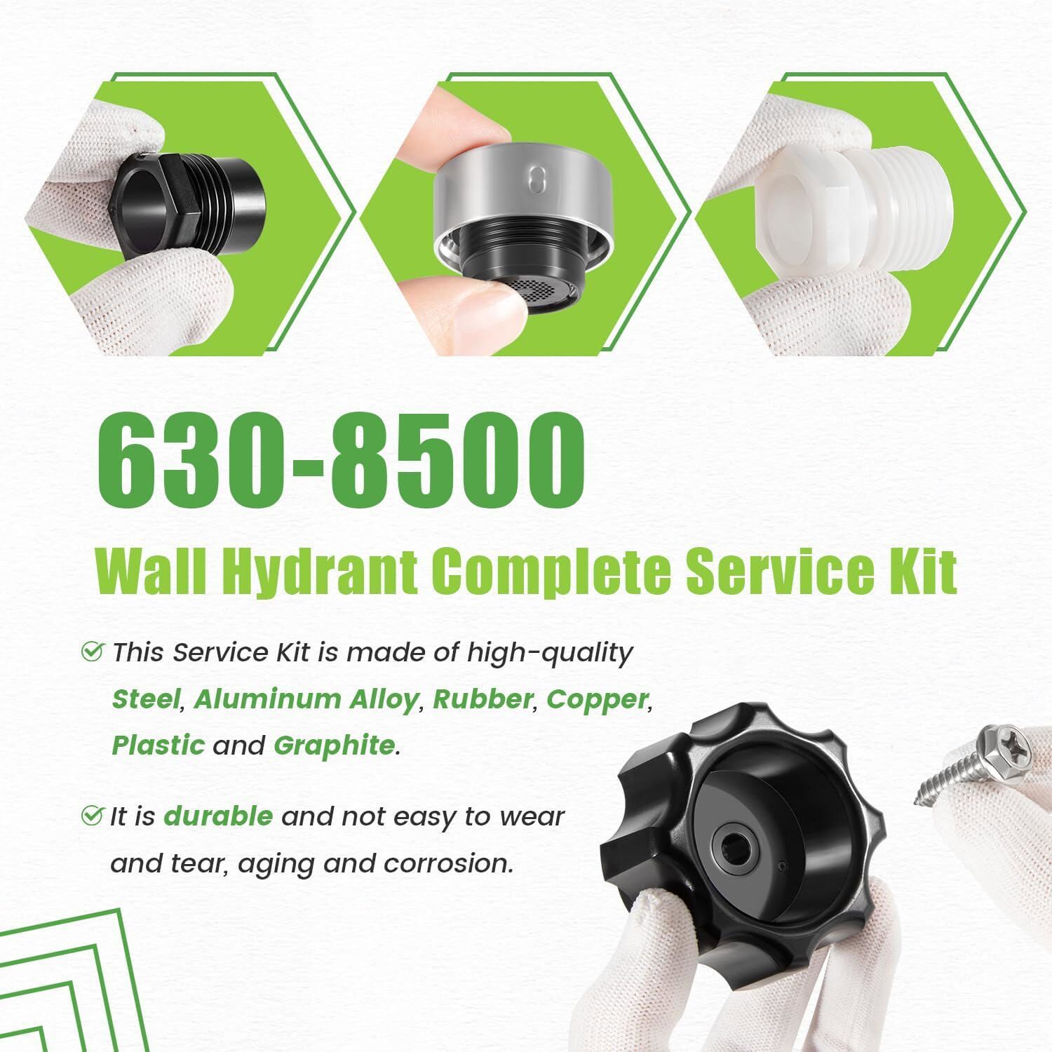 For Prier, Diamond 300, 400 Series Wall Hydrant Complete Service Kit 630-8500