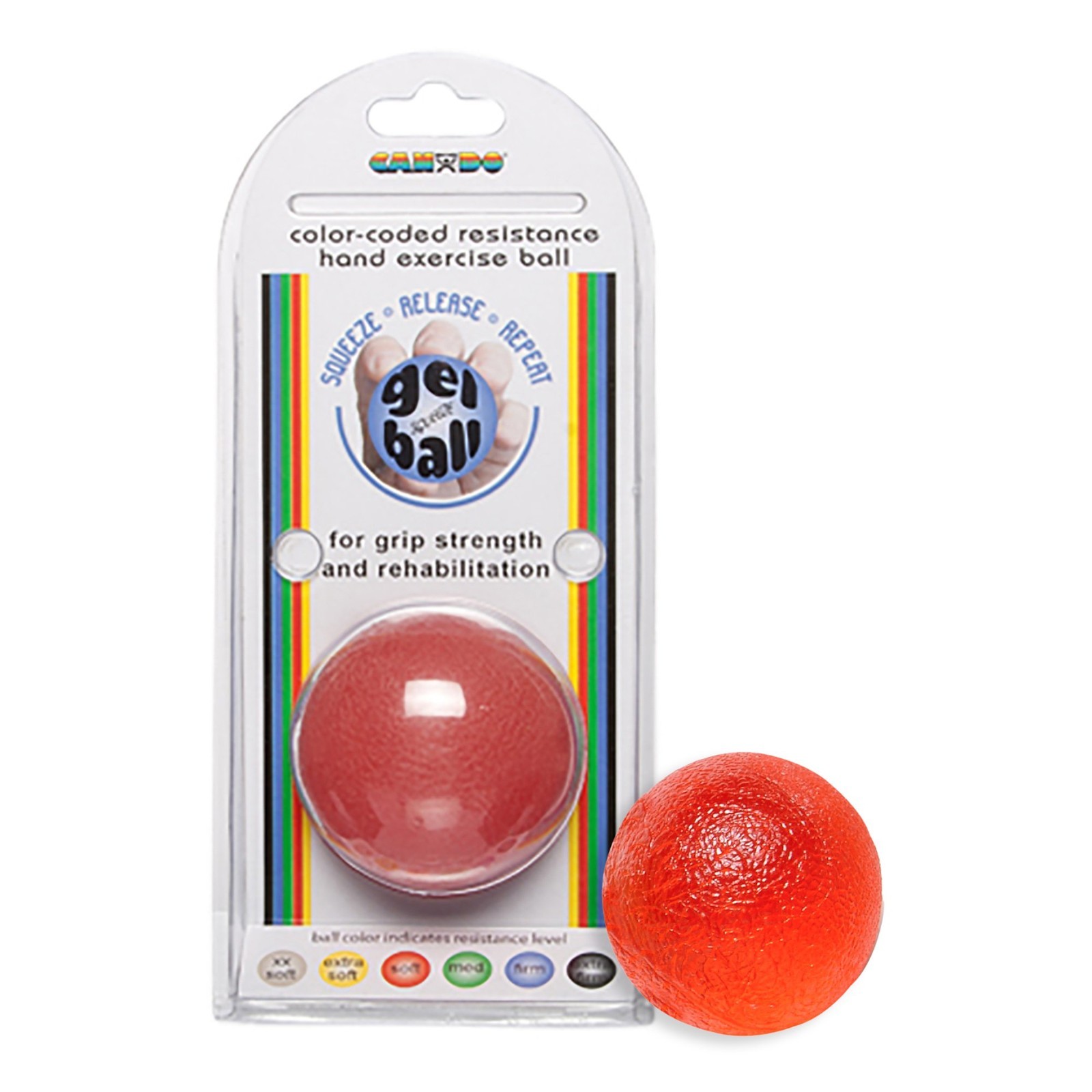 CanDo Gel Squeeze Ball Hand Exerciser Ball Grip Strength Hand therapy Ball Light