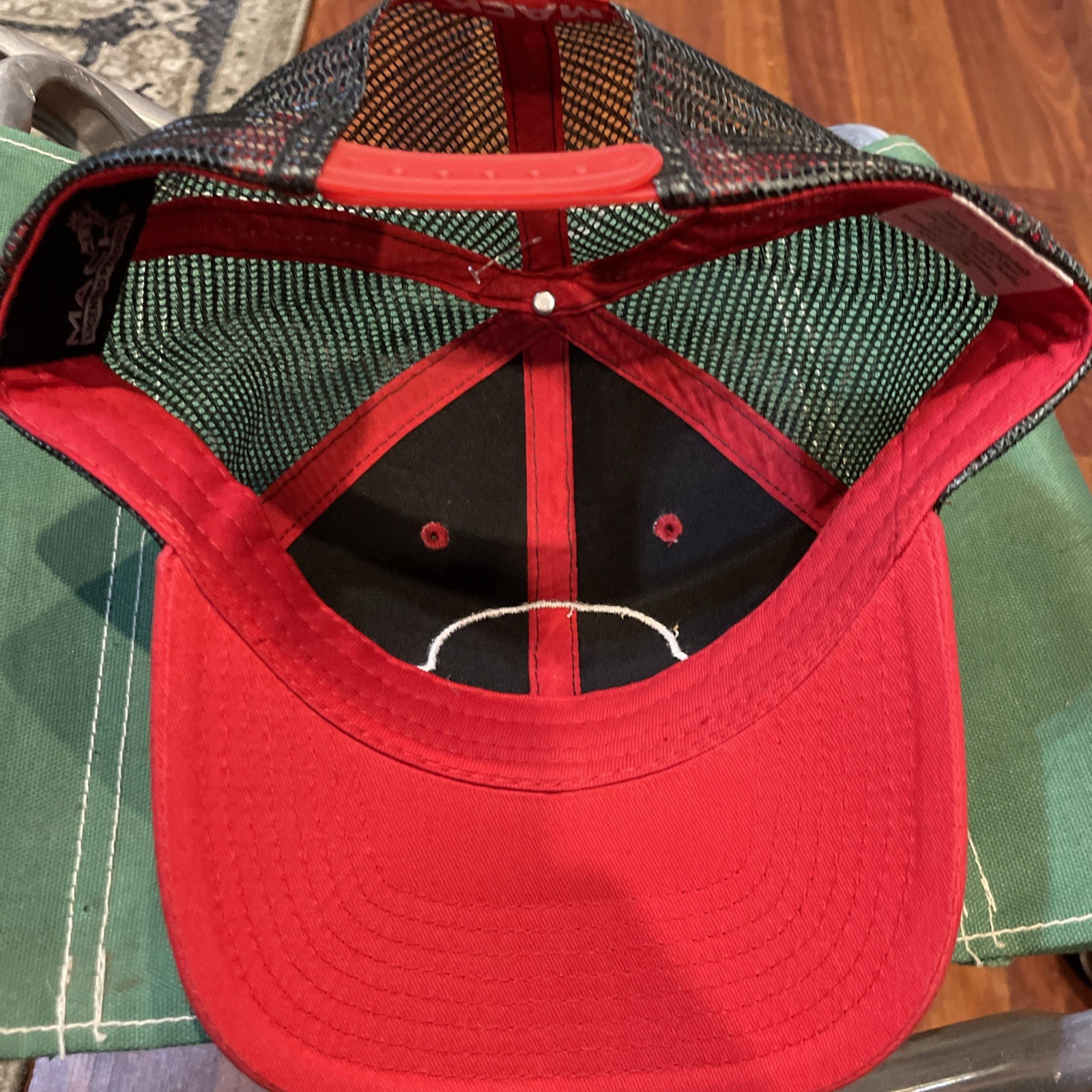 Mack Trucks B Model Hat Red w/ Black Mesh Back Cap