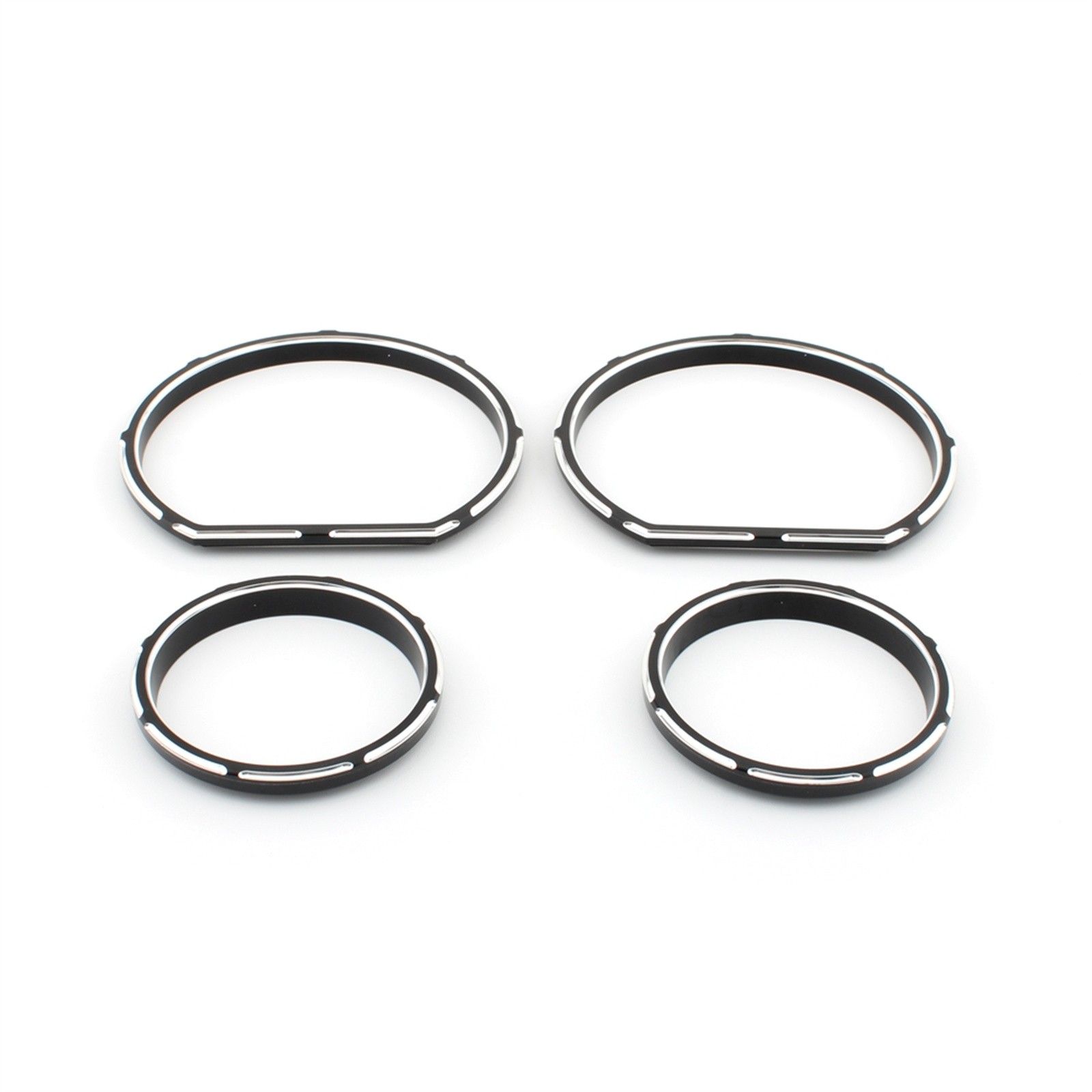 Black White Instrument Panel Bezel For Harley Electra Glide Tri Glide 2014+