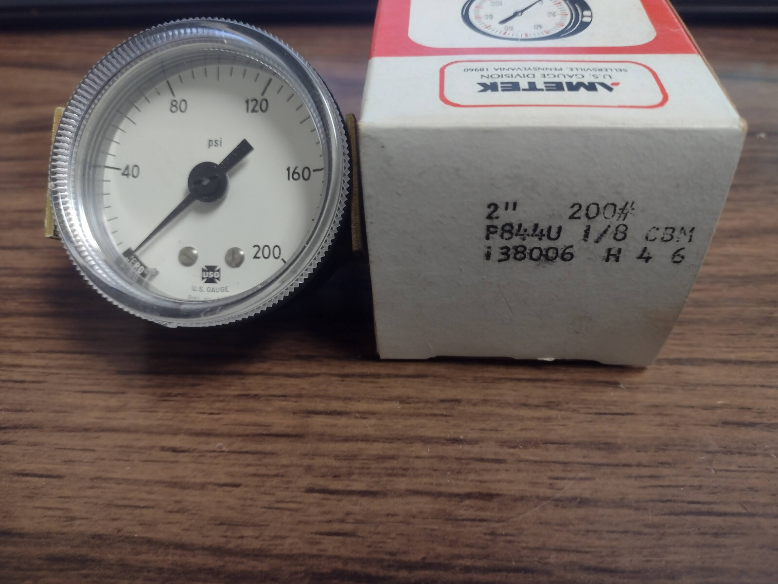 AMETEK P844U 200PSI i38006 H 4 6 1/8 CBM 2" - New Old Stock
