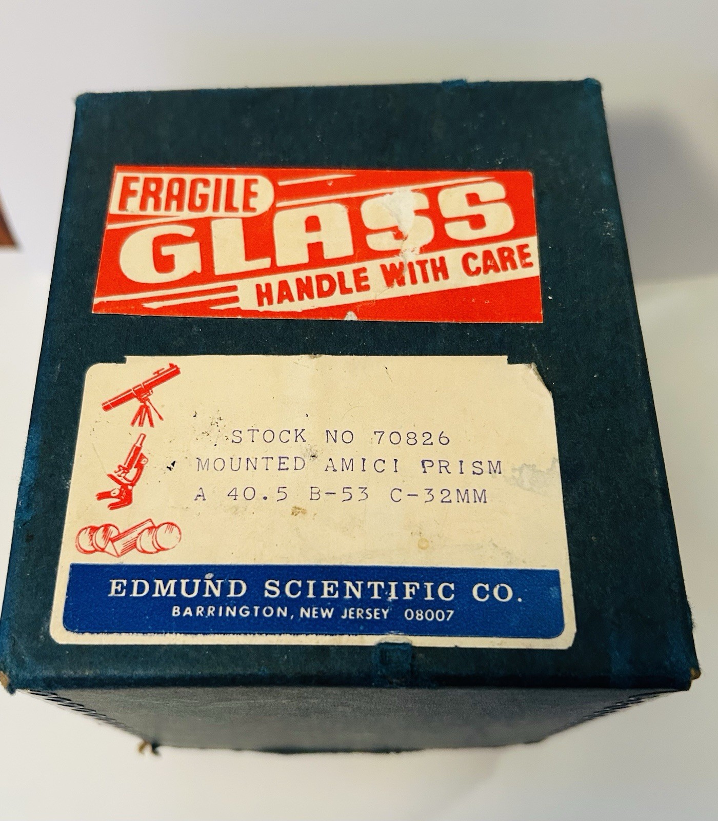Vintage Edmund Scientific Mounted Amici Prism
