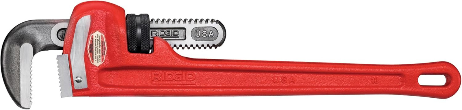 31025 Model 18 Heavy-Duty Straight Pipe Wrench, 18-Inch Plumbing Wrench