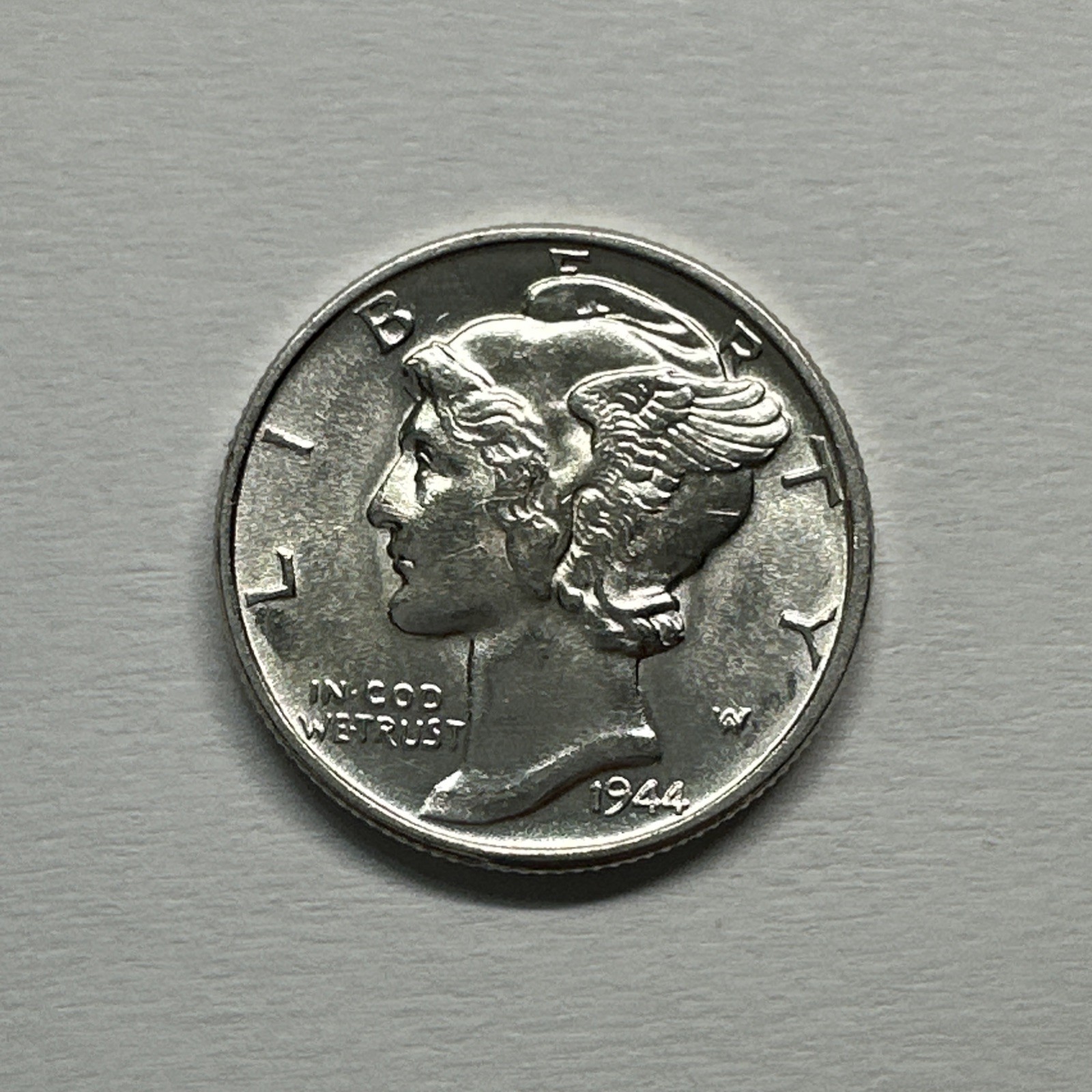 1944-P Mercury Head Dime Full Separation Horizontal Bands BU (Inv.) 213015