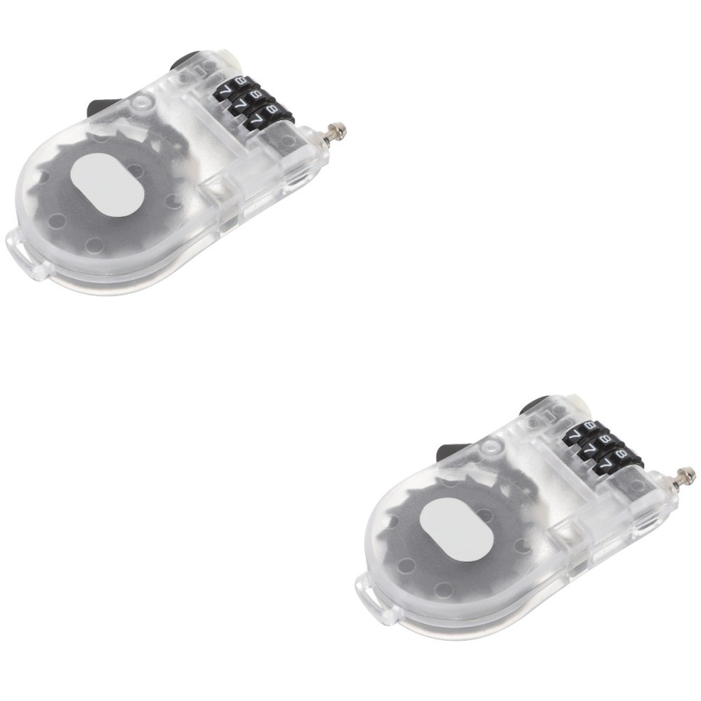 Set of 2 Snowboard Security Lock Cable Flexible Length Combination for