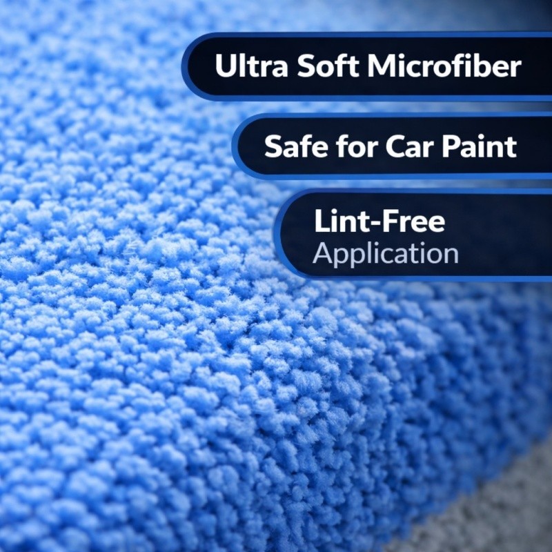 Ceramic Coating Applicator Pad 2 Pack Microfiber Sponge Car Detailing