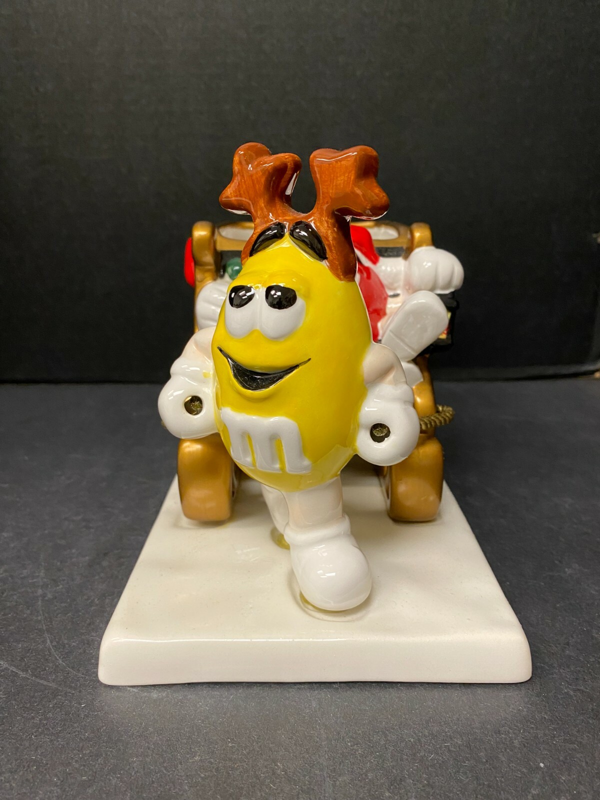 M&M's Christmas Sleigh FTD Mars Planter Rare