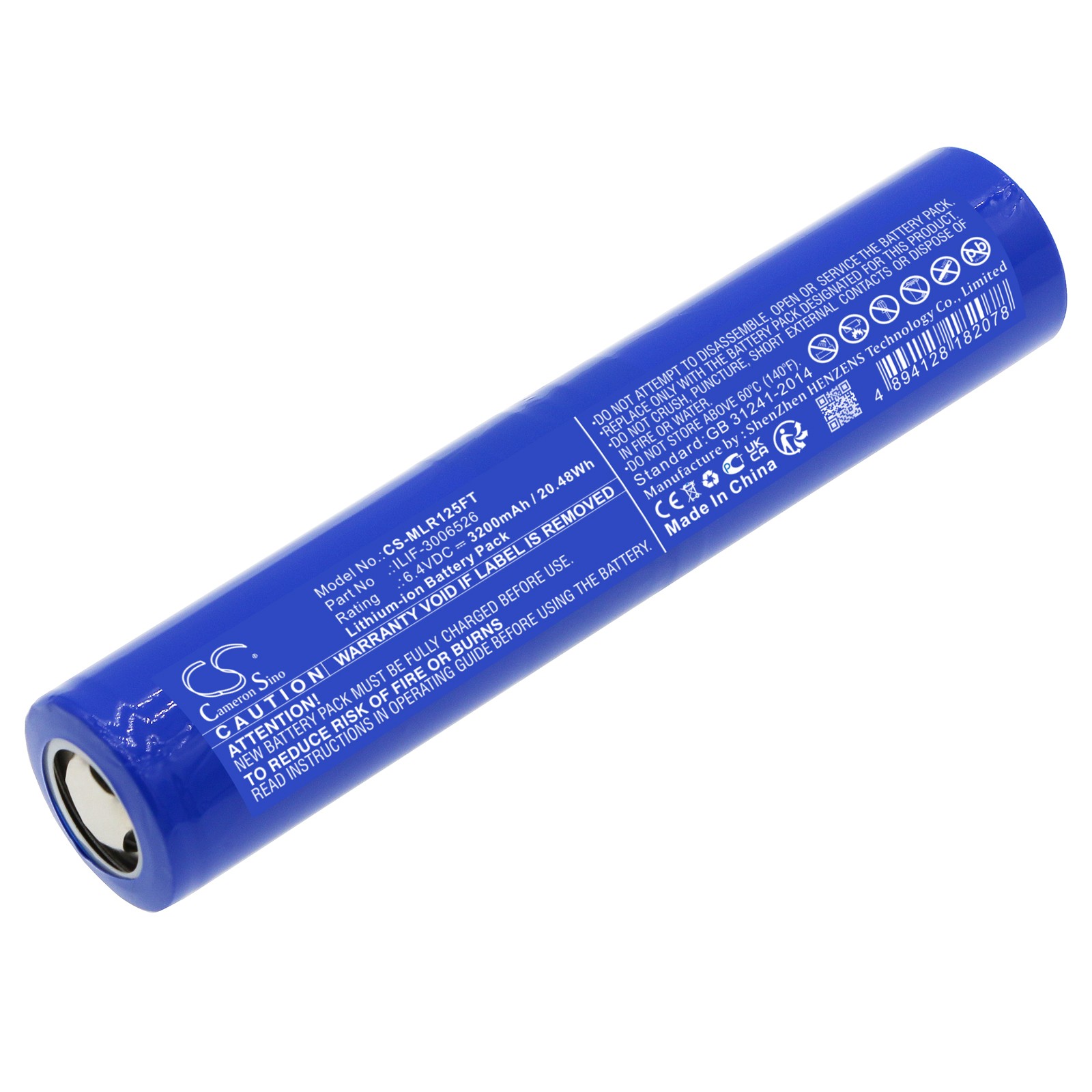 Battery for Maglite ML125 ML150LR ML150LRX ILIF-3006526 Flashlight CS-MLR125FT