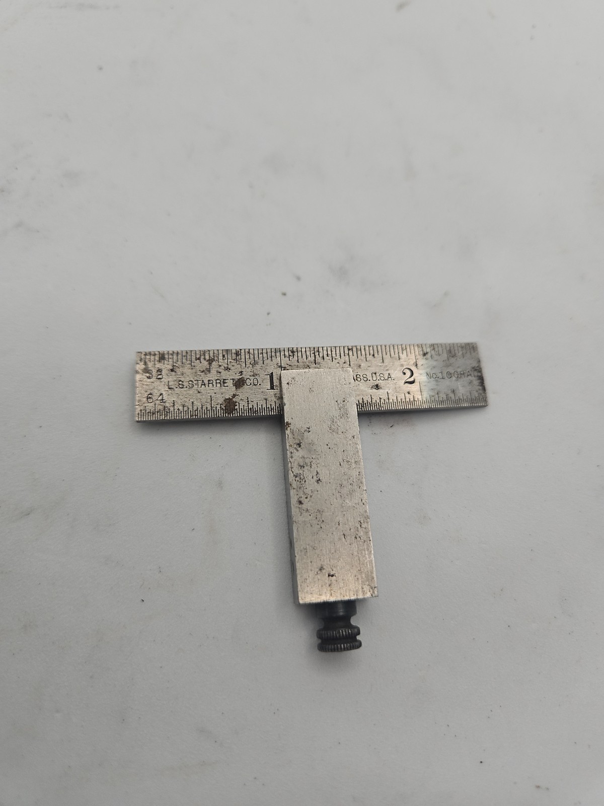 L.S. Starrett 2 1/2" Diemakers Double Steel Square No 14 A 10 Grad USA Tool #RD1