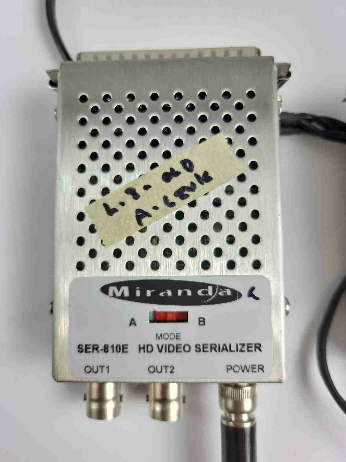 2 x Miranda SER-810E Video Serializer Serial to Paralell Transcoder BNC