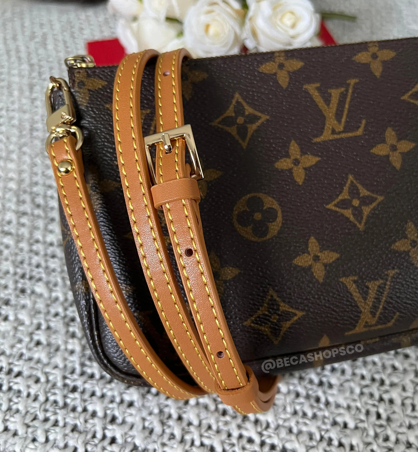 Tan Crossbody Vachetta Leather Strap Replacement For Croisette