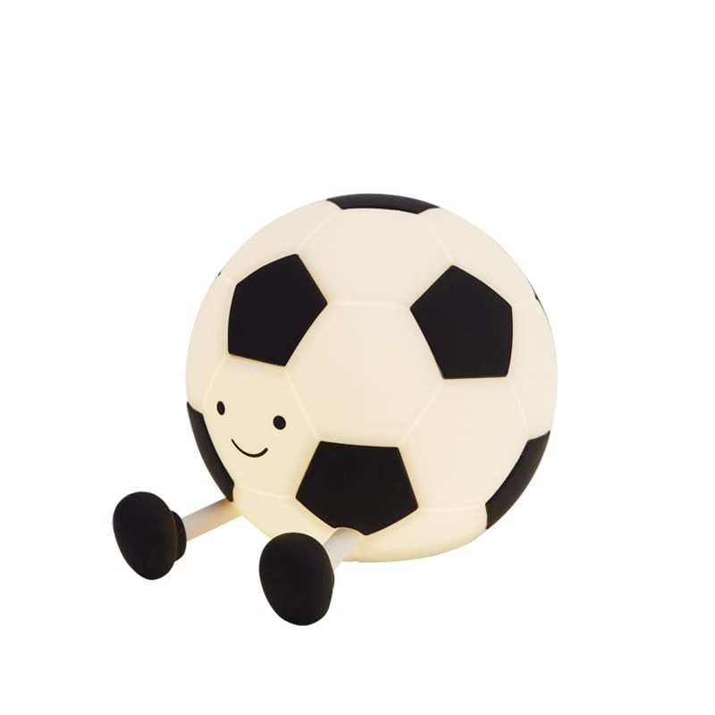 QANYI Soccer Night Light,Rechargeable Small Lamp Dimmable with Small, White