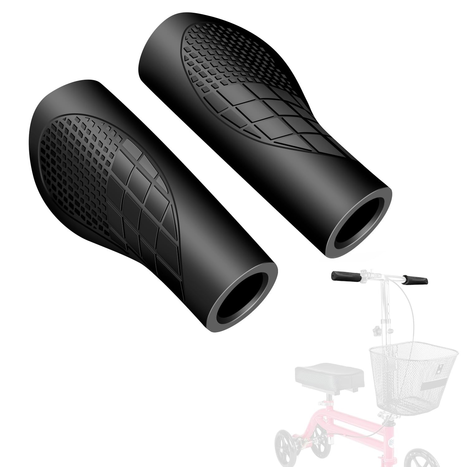 2 Pcs Knee Scooter Hand Grips, Knee Scooter Accessories, Replacement Hand Gri...