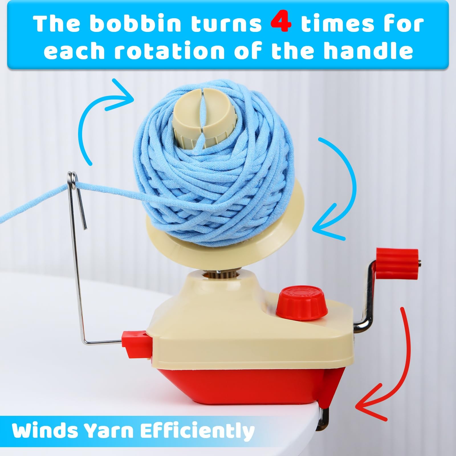 Yarn Winder, Winder for Crocheting, Manual Yarn Winder, Quick Install Efficie...