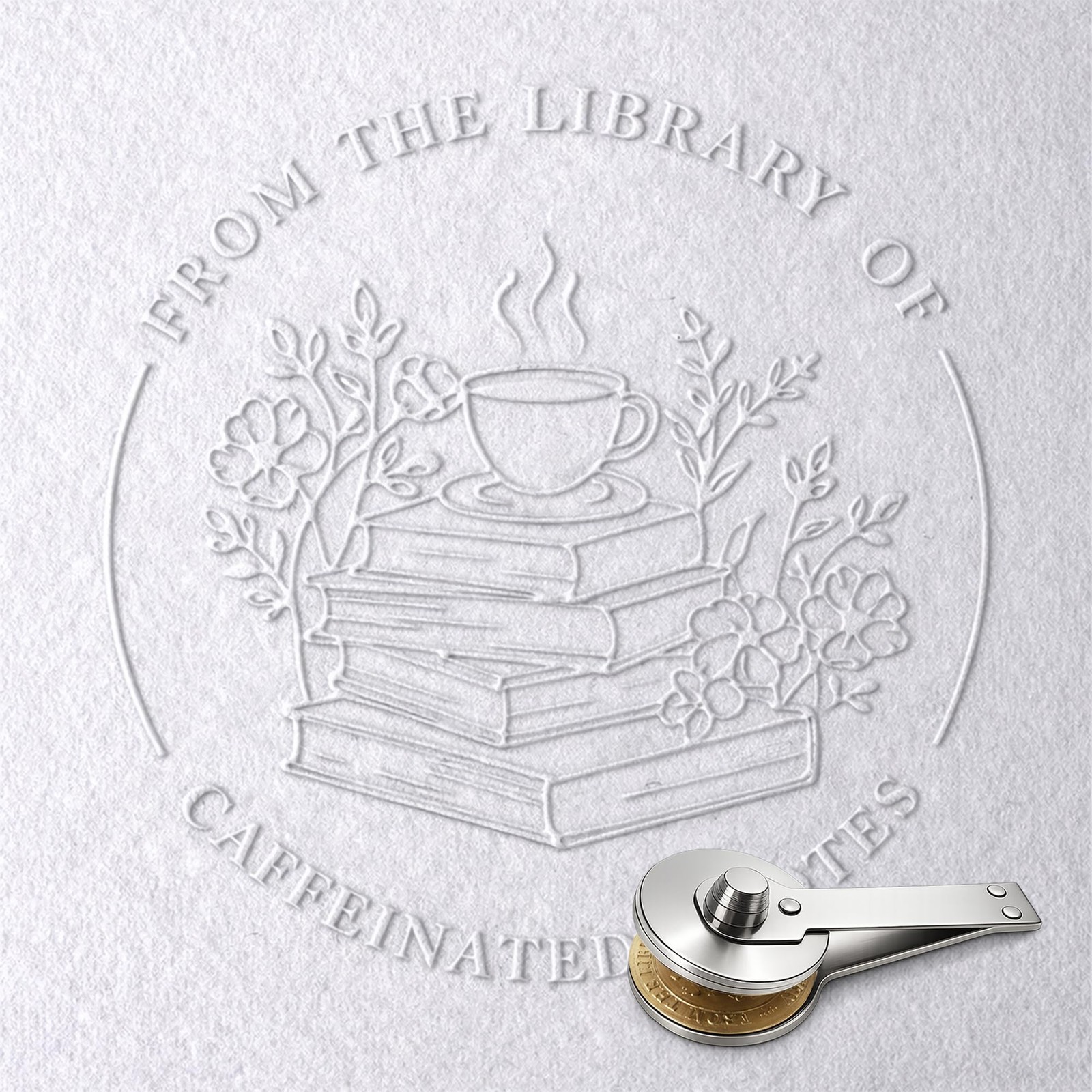 Book Embosser Plate, from The Library of Book Stamp, Wedding Invitation Stamp...