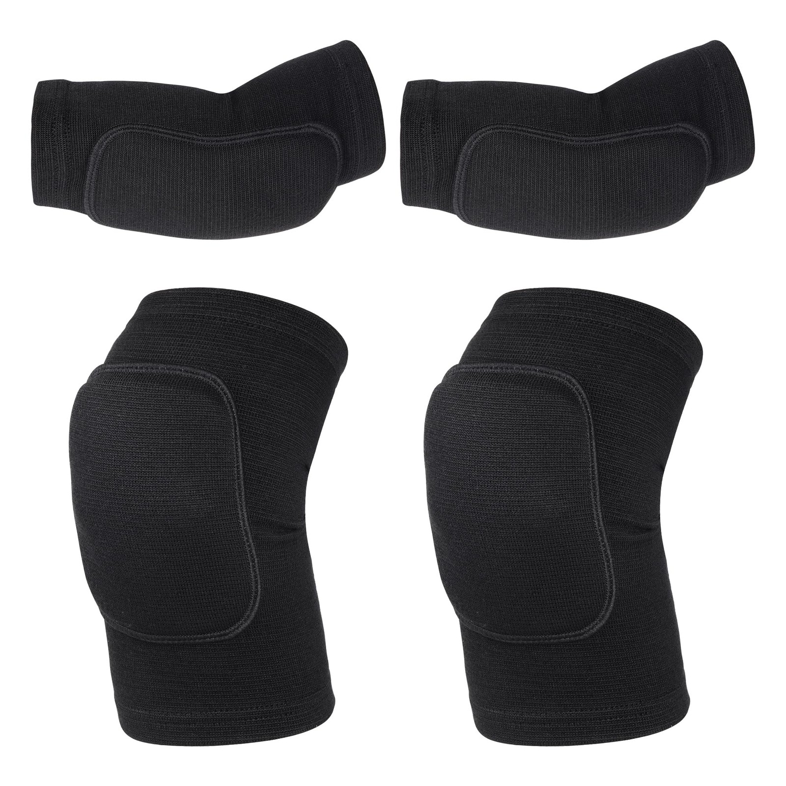 obmwang Volleyball Knee Pads and Arm Set for Large, Black