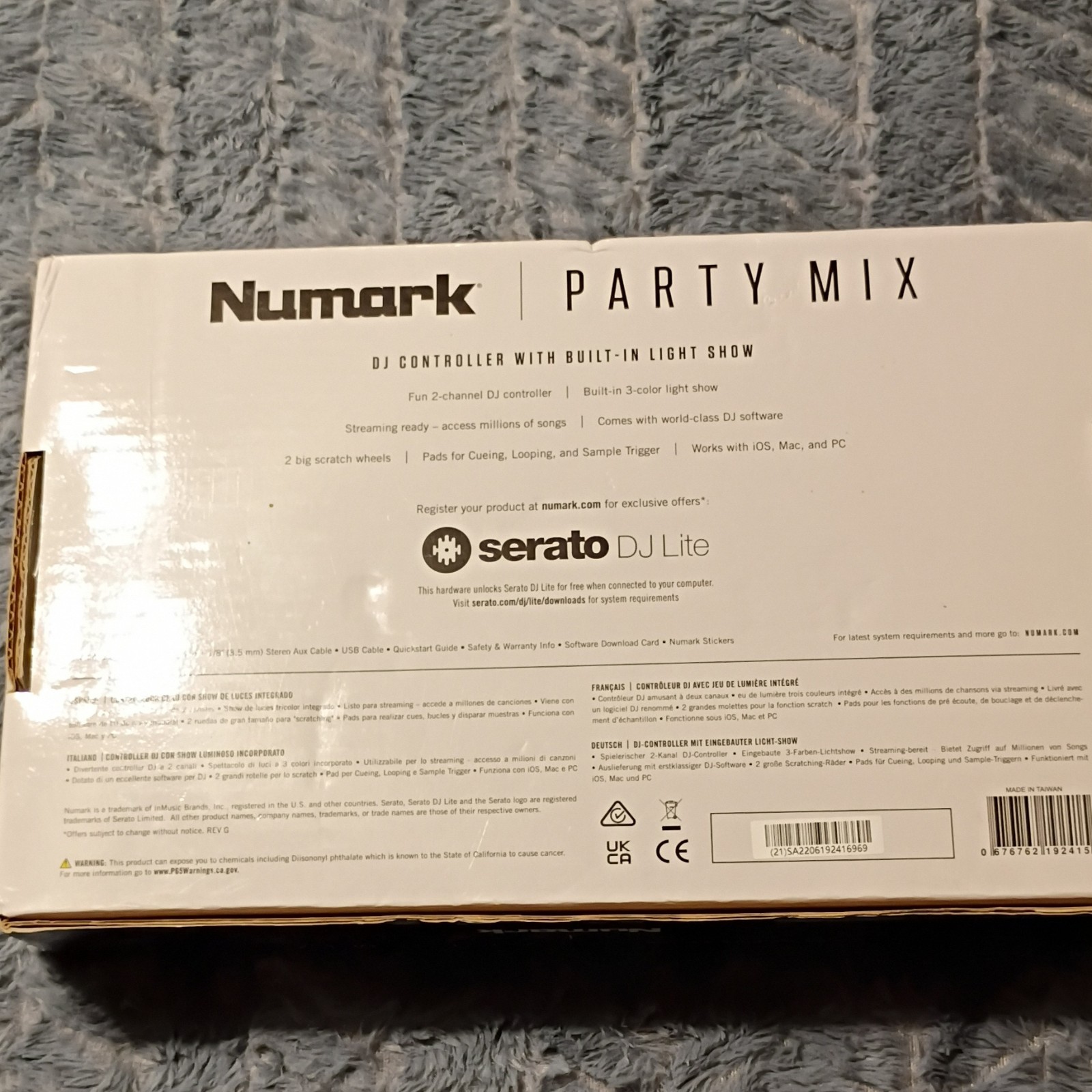 Numark Party Mix DJ Controller, Built-in Light Show, Mixer, USB, Software