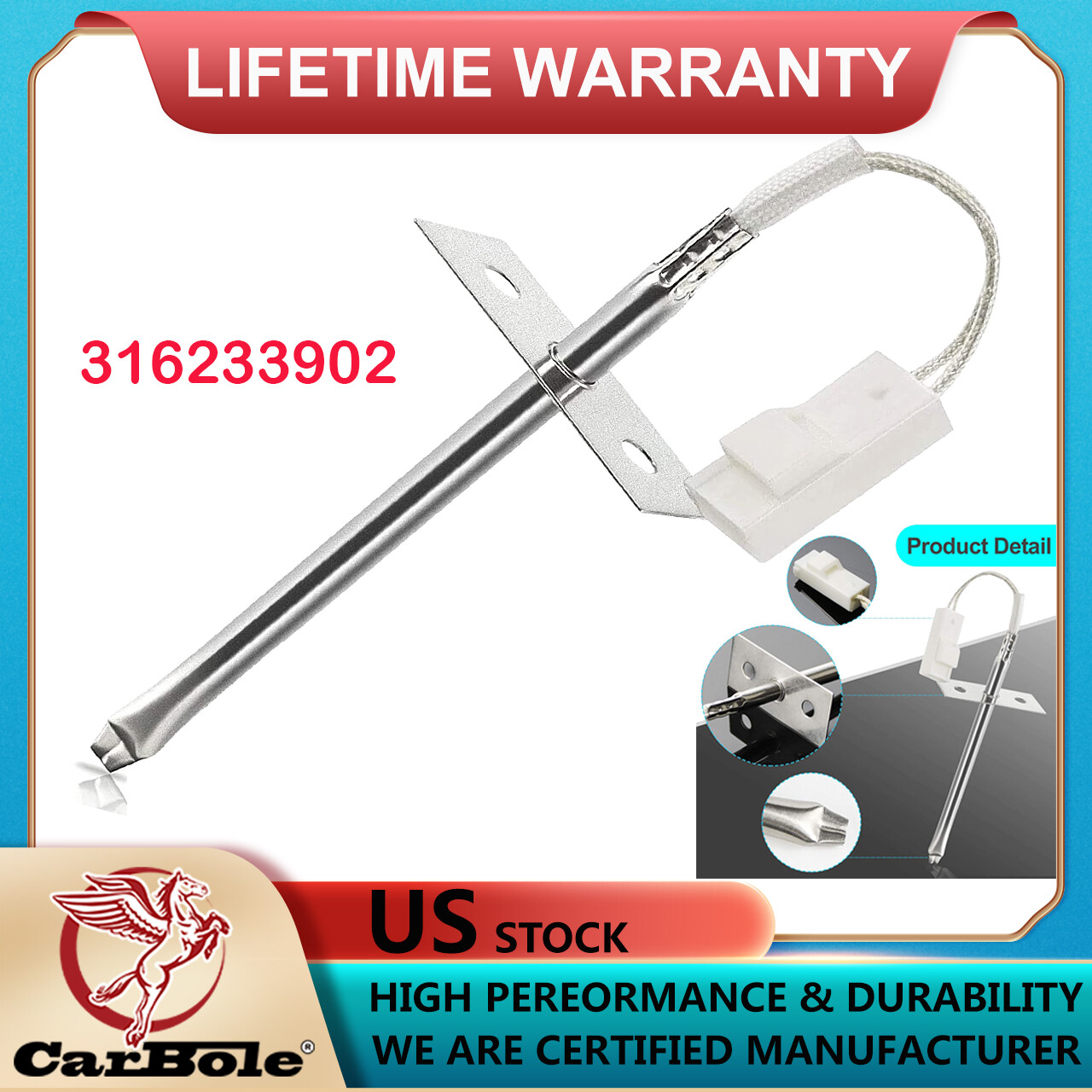 316233902 Oven Temperature Sensor Probe For Kenmore790 series Frigidaire Range