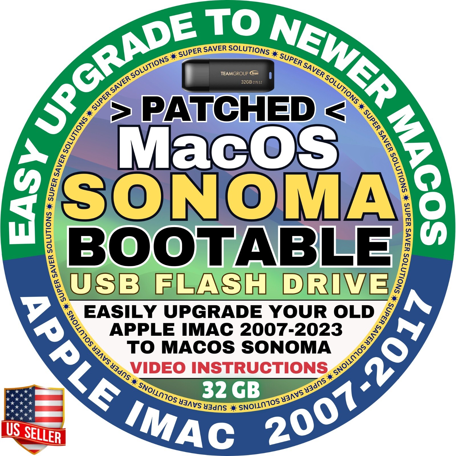 MacOS SONOMA Bootable USB PATCHED for UNSUPPORTED Apple IMAC 27, 24, 21, 20