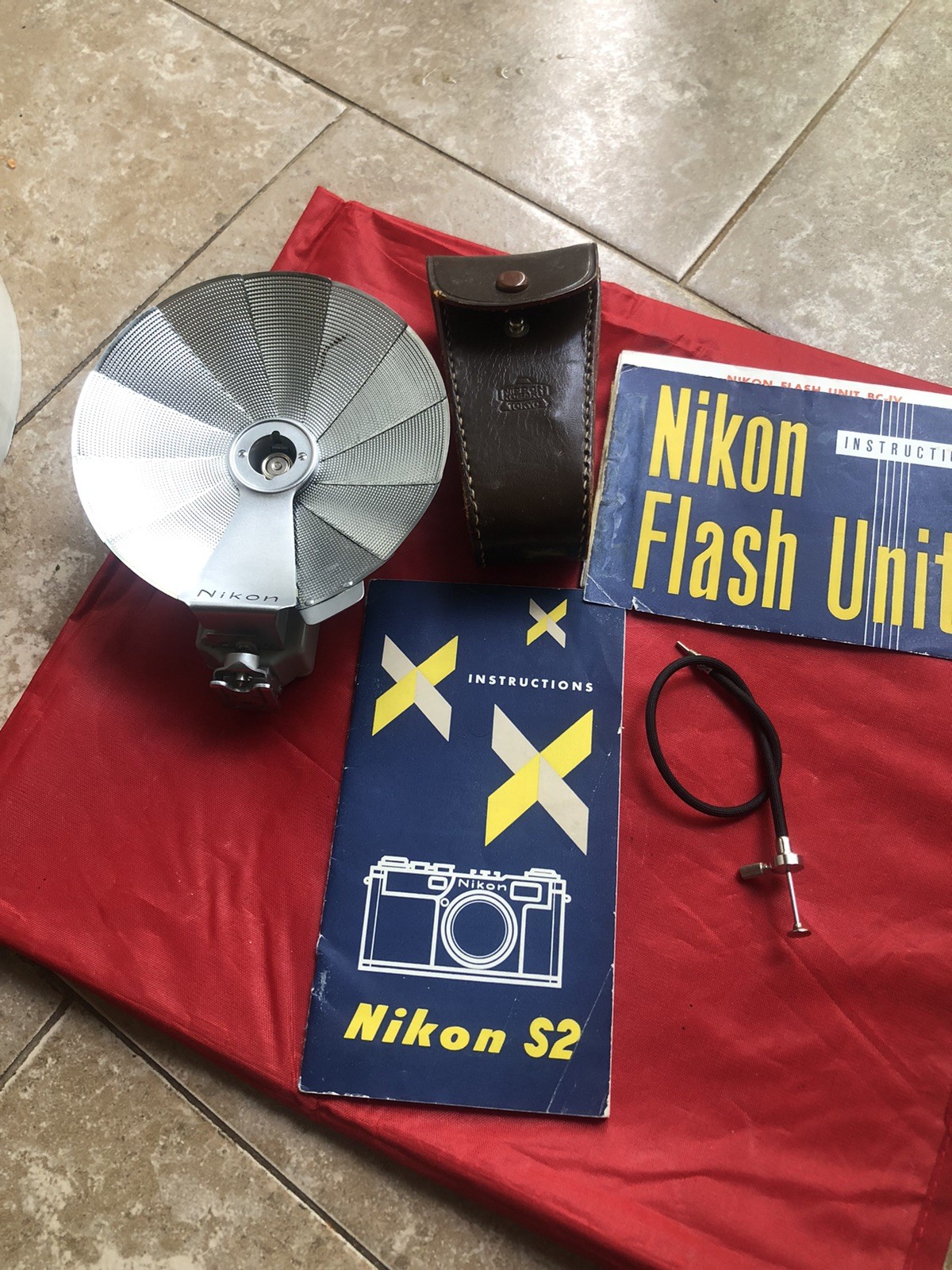 Nikon BC-IV Flash For Nikon S2 Rangefinder Camera And Manual For Nikon S2