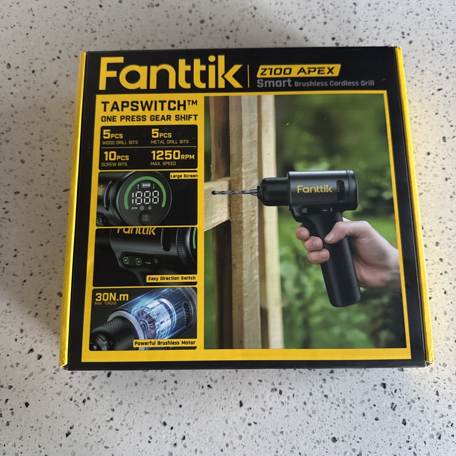 Fantik Cordless Drill Z100 Apex Brushless Smart Enabled, USB-C Charging