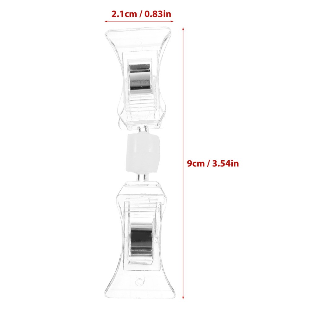 10Pcs Multi Function Plastic Sign Holders Swivel Clips for Store Shelves