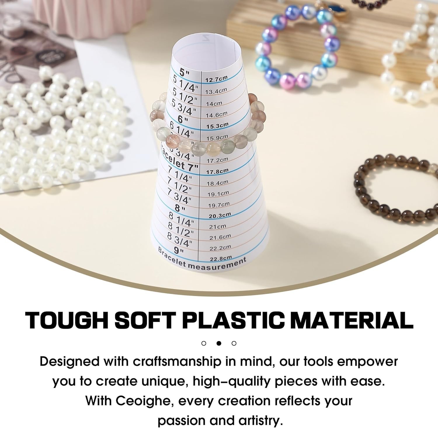 Bracelet Sizer Mandrel Measuring Tool for Jewelry Making Adjustable 5 9 Inch