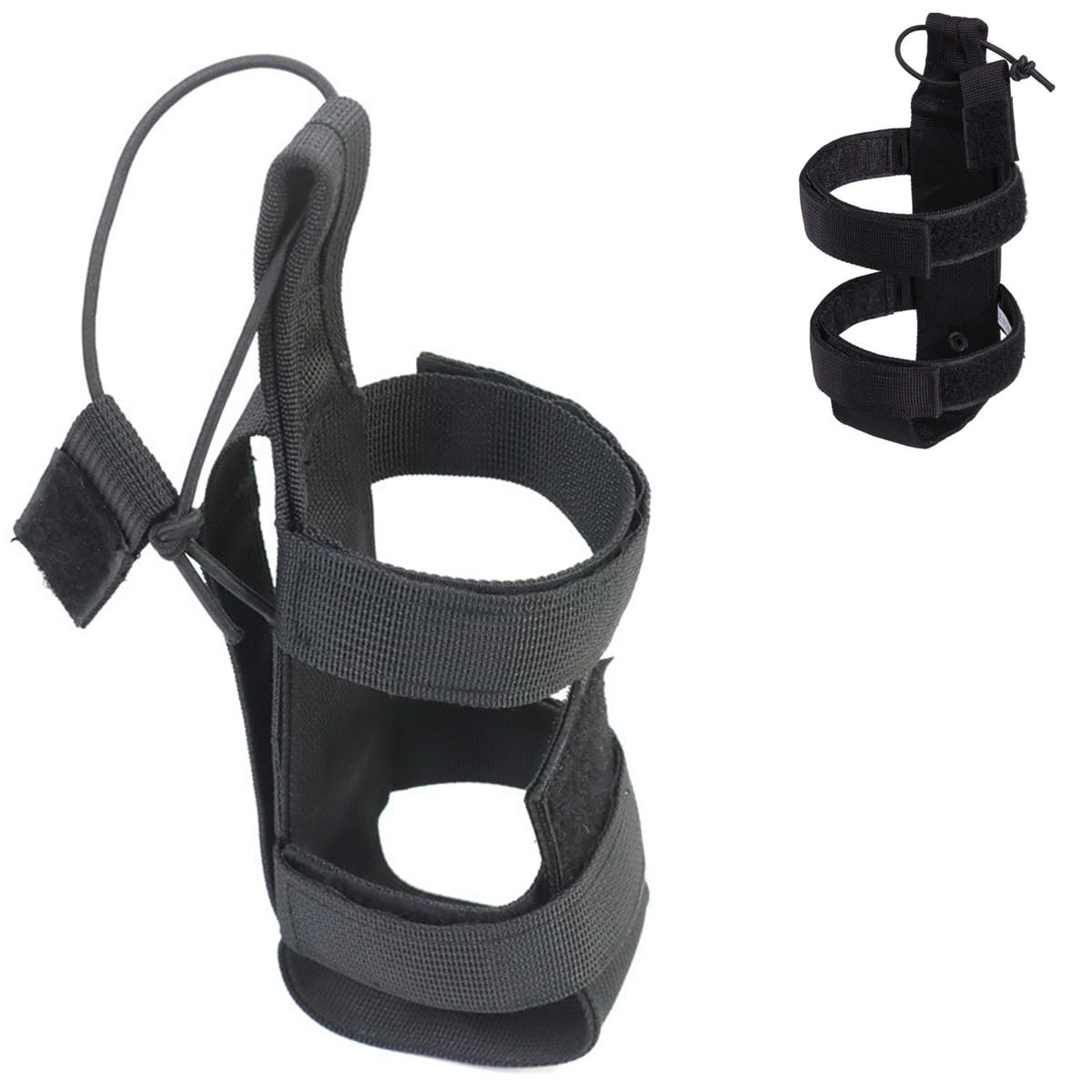 DraCra MOLLE Water Bottle Pouch Quick Access Lightweight Adjustable Black