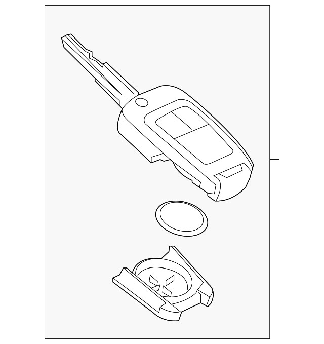 Genuine GM Door Lock and Ignition Lock Folding Key 13530754