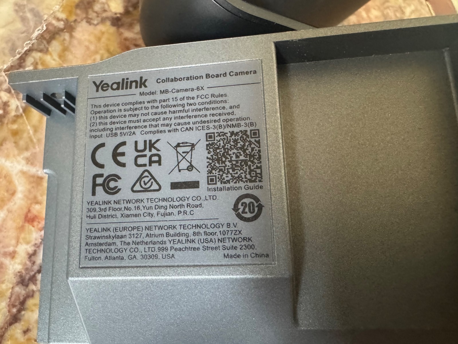 Yealink Collaboration Board 1303074 1x 6X Optical PTZ Camera Module MB-Camera-6x