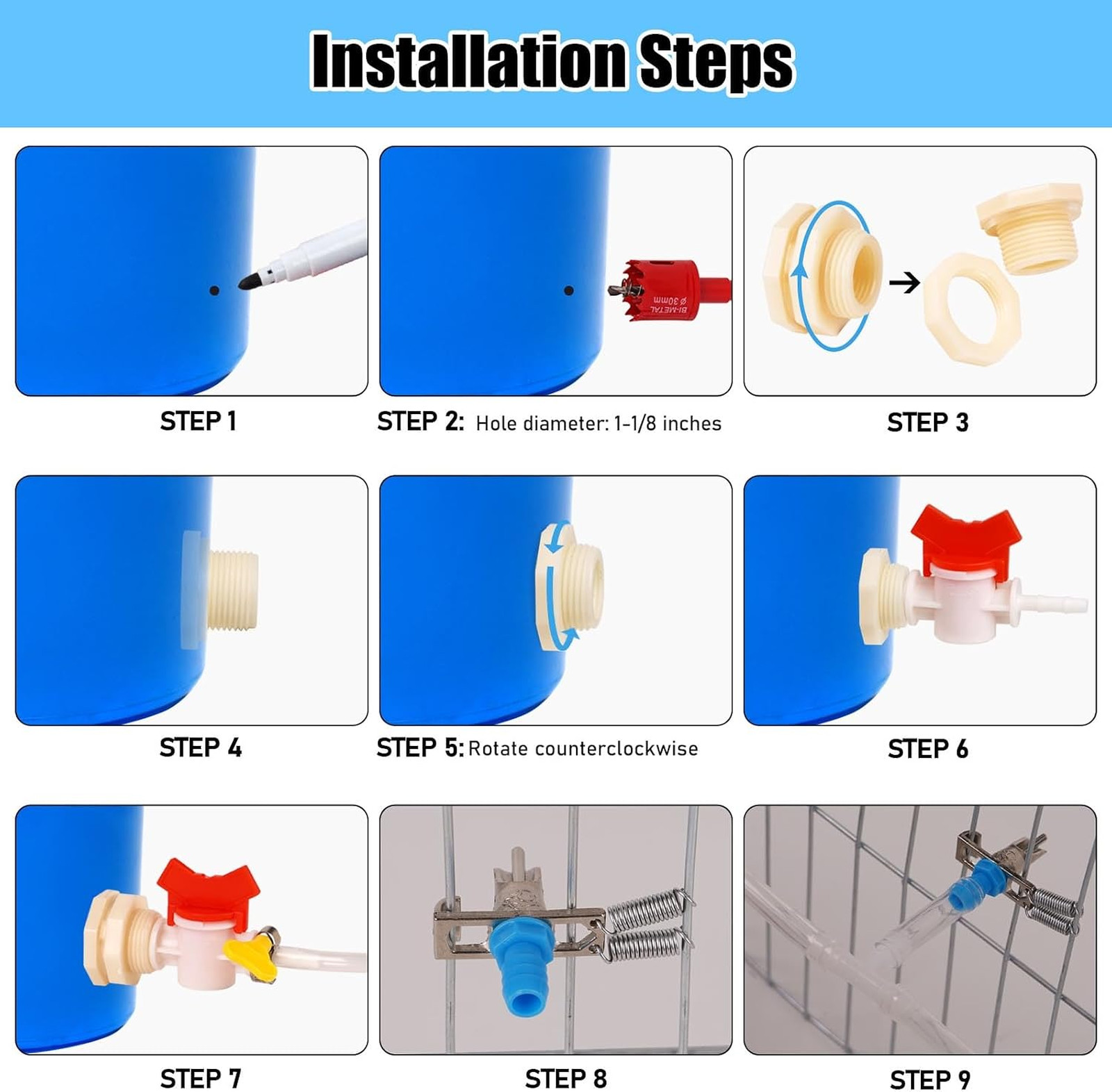 Automatic Rabbit Watering System, Gravity Fed Rabbit Waterer Kit | Rabbit Water