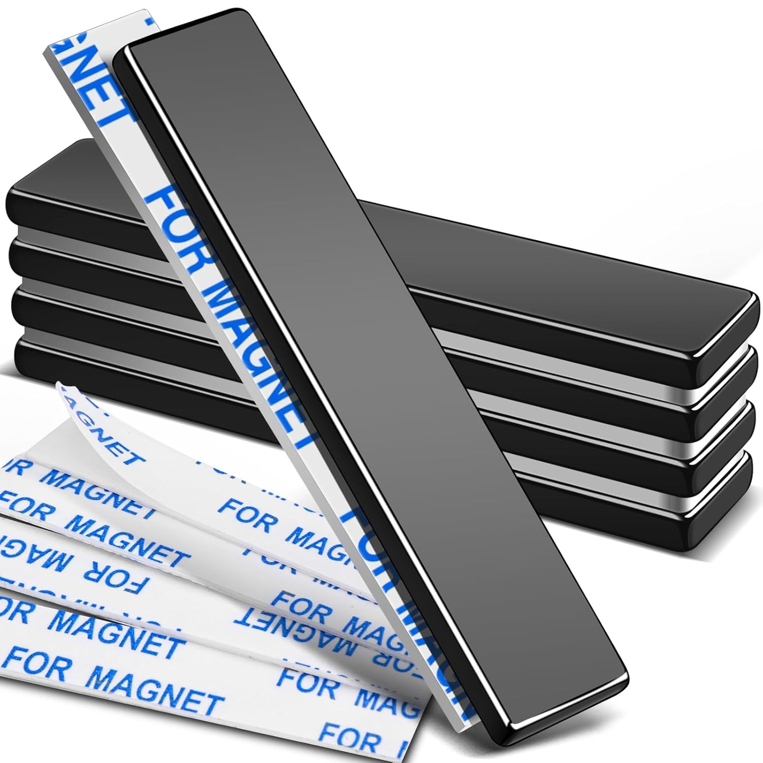 MIKEDE Neodymium Magnets, 5 Pack Black Super Strong 60x10x3 mm-black,