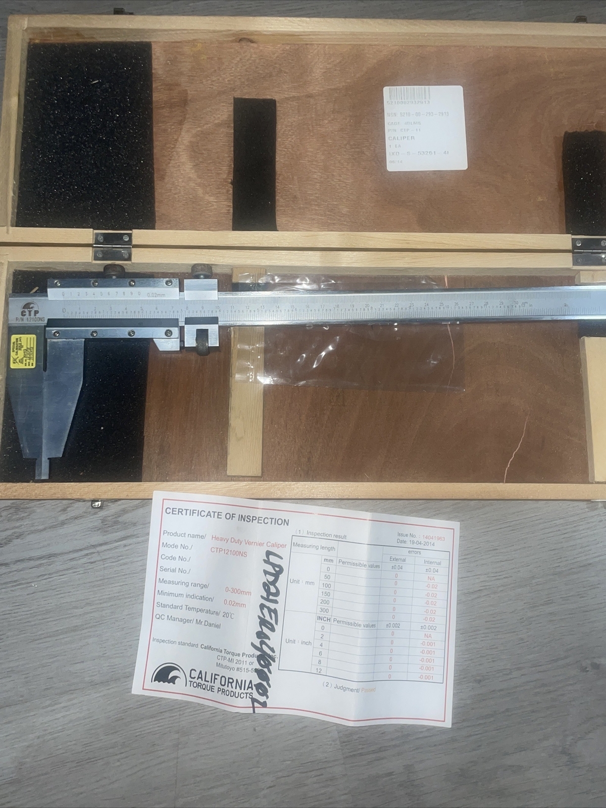 Ctp Heavy Duty Vernier Caliper 0-300mm Ctp12100ns