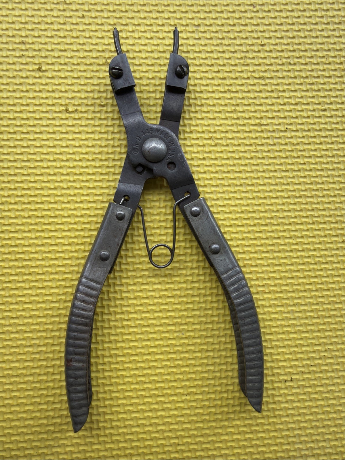 Vintage K-D TOOLS No. 445 Snap Ring Pliers Made in USA Working VGC