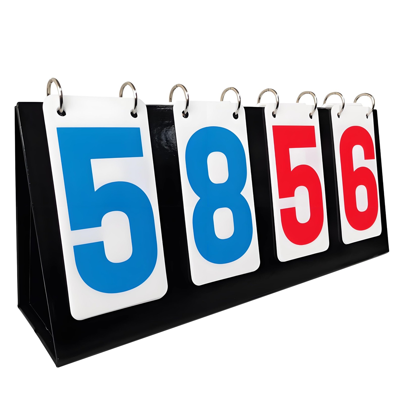 Scoreboard, 4 Digits Portable Score Keeper Counter Flipper for Football Baske...
